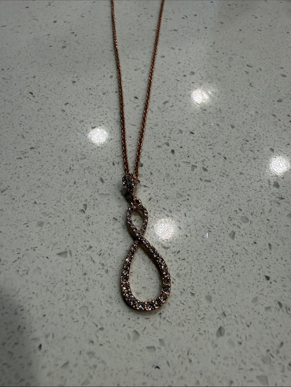 Delicate Rose Gold Infinity Pendant Necklace for Women